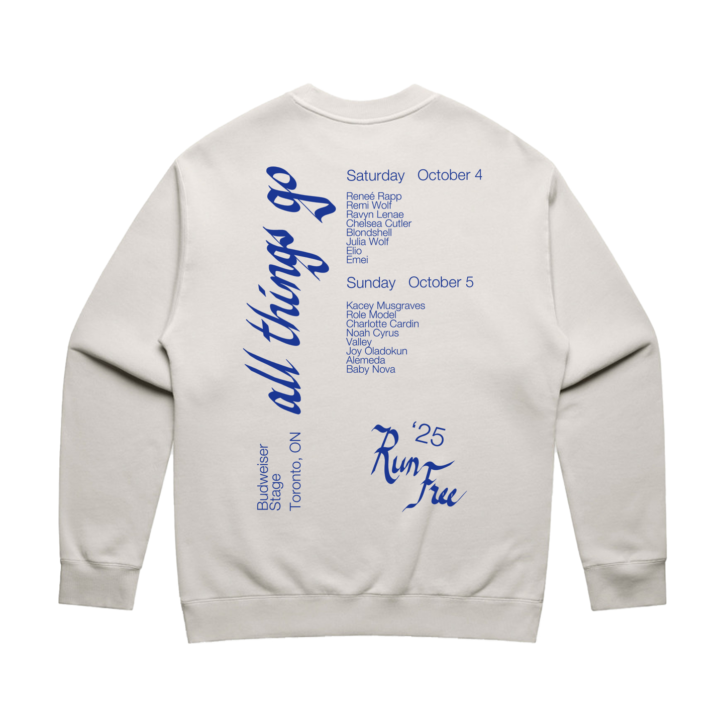 Run Free Toronto Lineup Crewneck