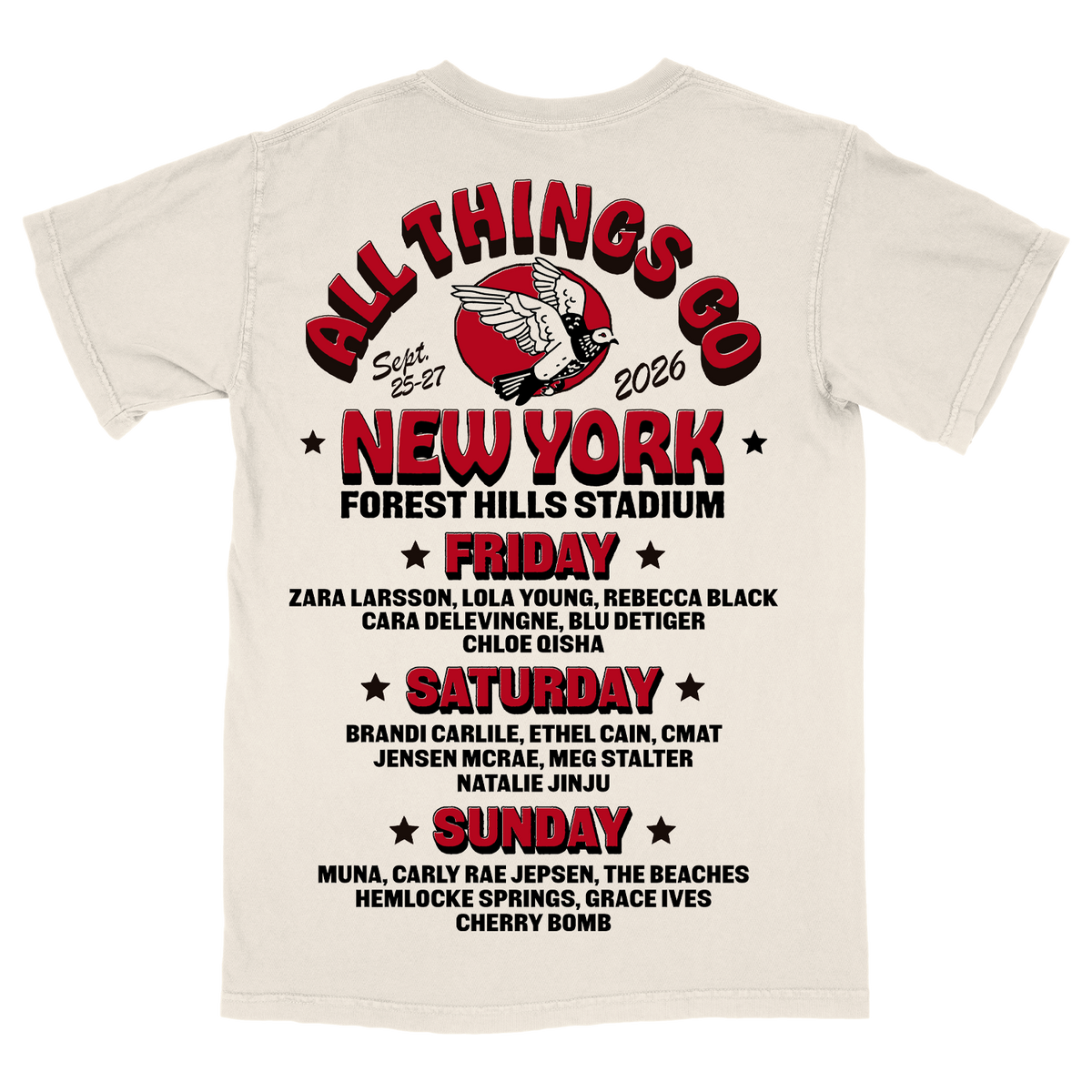NYC Pigeon Lineup Tee