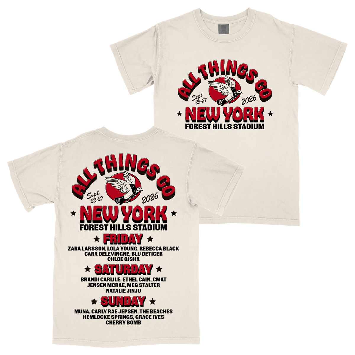NYC Pigeon Lineup Tee