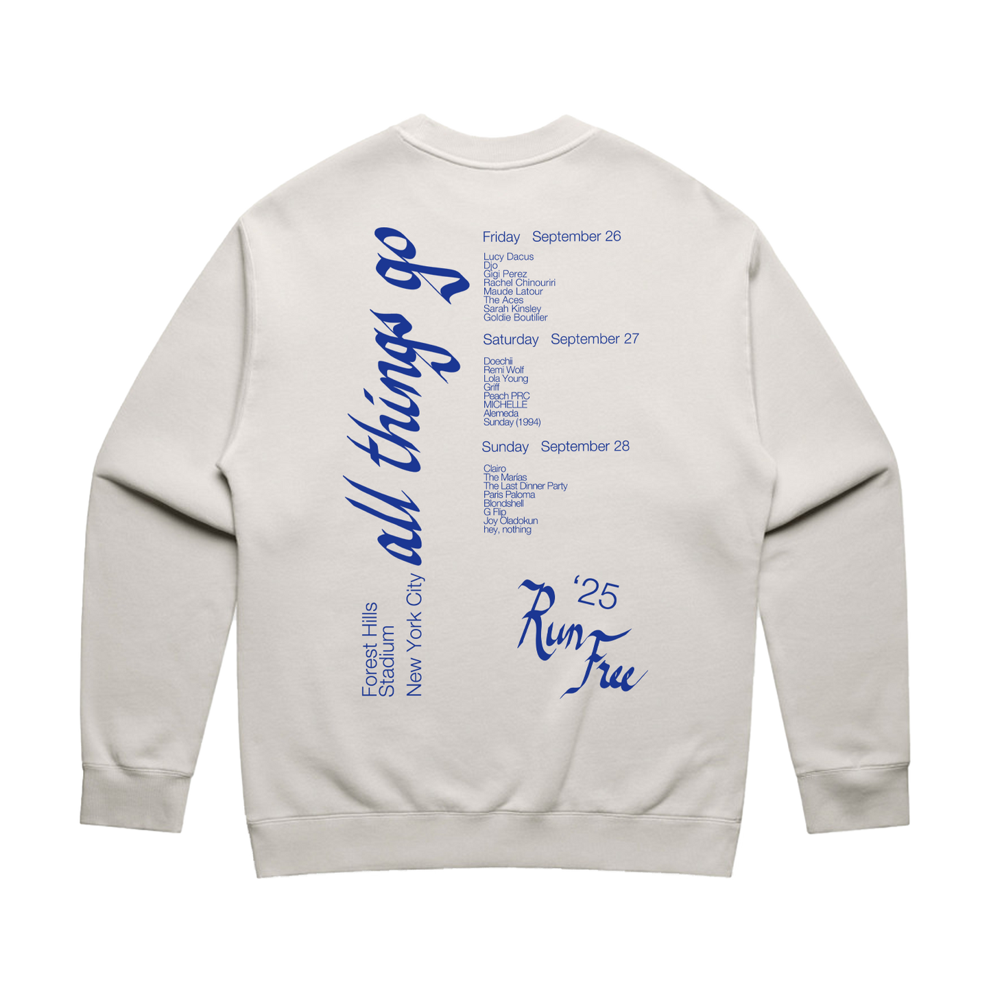 Run Free NYC Lineup Crewneck